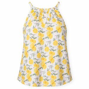 Market & Spruce Lemon-Print Tank Top S — Citrus Cottagecore Summer Chic